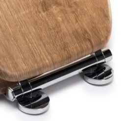 Croydex Ontario Teak Effect Flexi Fix Oval Toilet Seat -Elements Bathroom Deals Store 30908842 alt05