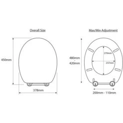 Croydex Ontario Teak Effect Flexi Fix Oval Toilet Seat -Elements Bathroom Deals Store 30908842 alt07