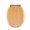 Croydex Hartley Oak Effect Flexi Fix Oval Toilet Seat