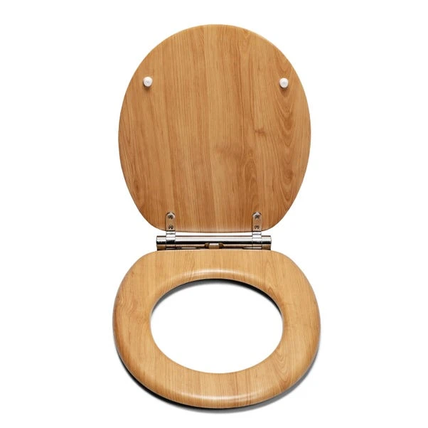 Croydex Hartley Oak Effect Flexi Fix Oval Toilet Seat 3 Croydex Hartley Oak Effect Flexi Fix Oval Toilet Seat - Image 3