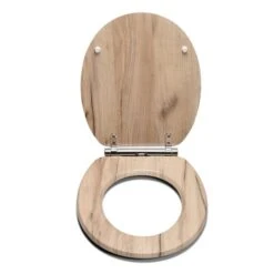 Croydex Corella Grey Oak Effect Flexi Fix Oval Toilet Seat -Elements Bathroom Deals Store 30908844 alt02