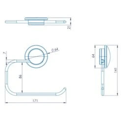 Croydex Stick-n-Lock Toilet Roll Holder -Elements Bathroom Deals Store 30908855 alt04