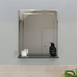 Croydex Rydal Double Layer Bathroom Wall Mirror With Shelf