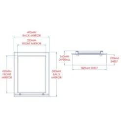 Croydex Rydal Double Layer Bathroom Wall Mirror With Shelf -Elements Bathroom Deals Store 30908874 alt04