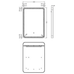 Rectangle Touch LED Framed Wall Mirror -Elements Bathroom Deals Store 30913346 alt09