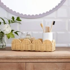 Heart And Soul Scallop Slim Basket Tray 12 Heart And Soul Scallop Slim Basket Tray -Elements Bathroom Deals Store 30919526