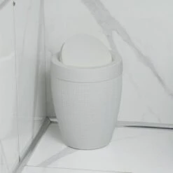 Addis Hessian Swing Lid Bathroom Bin -Elements Bathroom Deals Store 30919626