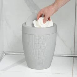 Addis Hessian Swing Lid Bathroom Bin -Elements Bathroom Deals Store 30919626 alt01
