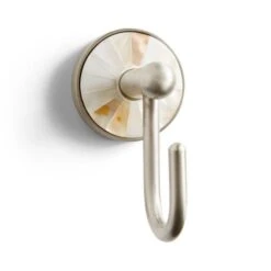 Mother Of Pearl Brushed Chrome Towel Hook -Elements Bathroom Deals Store 30925727 alt02