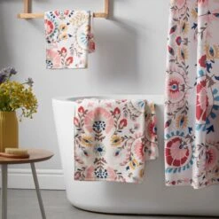 Hani Floral Shower Curtain -Elements Bathroom Deals Store 30932114 alt04