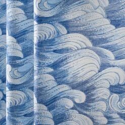 Waves Blue Shower Curtain -Elements Bathroom Deals Store 30932129 alt02