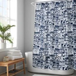 Elements Coastal Boats Shower Curtain -Elements Bathroom Deals Store 30932251 alt03