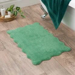 Scalloped Bath Mat -Elements Bathroom Deals Store 30932420