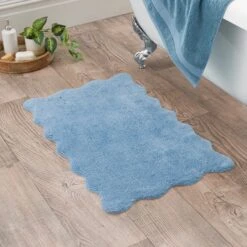 Scalloped Bath Mat -Elements Bathroom Deals Store 30932480
