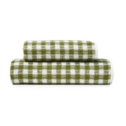 Gingham Check Cotton Towel -Elements Bathroom Deals Store 30933204 alt03