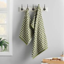Gingham Check Cotton Towel -Elements Bathroom Deals Store 30933204 alt04