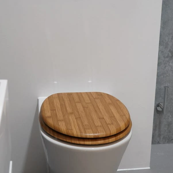 Bamboo Effect Toilet Seat 2 Bamboo Effect Toilet Seat - Image 2