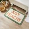 Just Peachy Slogan Bath Mat