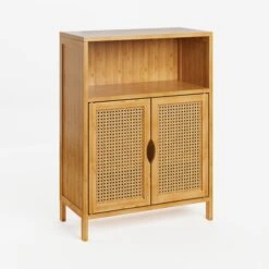 Avani Two Door Cabinet, Bamboo -Elements Bathroom Deals Store 30964281 alt04